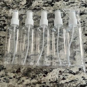 New 5PK Clear Spray Bottles
